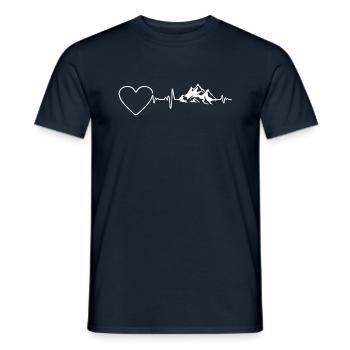 Montagnes Heartbeat 2 - T-shirt homme - marine - Devant - AI Model Male 178 light (178cm)