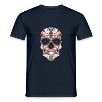 SKULL !!! - Men's T-Shirt - navy - Front - AI Model Male 178 light (178cm)