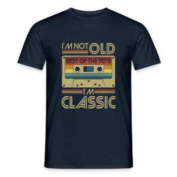 Best of the 70's vintage 1970 retro gift - Men's T-Shirt - navy - Front - AI Model Male 178 light (178cm)