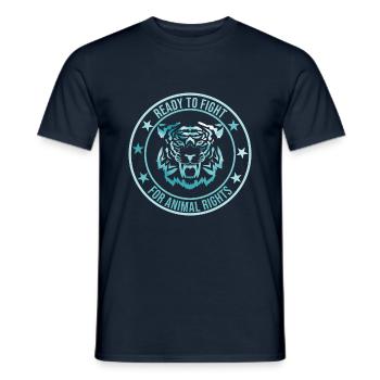 SAUVETAGE ANIMAL AIDE AUX ANIMAUX - T-shirt homme - marine - Devant - AI Model Male 178 light (178cm)