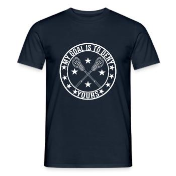 Lacrosse - Männer T-Shirt - Navy - Vorne - AI Model Male 178 light (178cm)