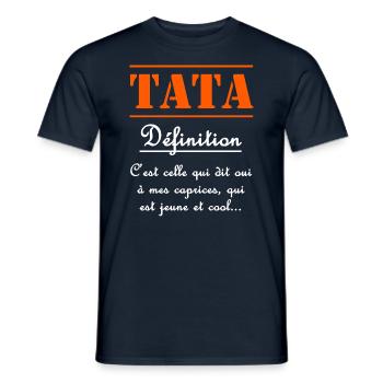 TATA DÉFINITION - T-shirt homme - marine - Devant - AI Model Male 178 light (178cm)