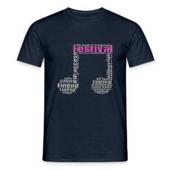 Festival - Men's T-Shirt - navy - Front - AI Model Male 178 light (178cm)