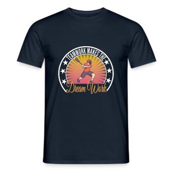 Lacrosse - Männer T-Shirt - Navy - Vorne - AI Model Male 178 light (178cm)