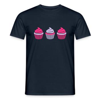 Cupcake - Männer T-Shirt - Navy - Vorne - AI Model Male 178 light (178cm)