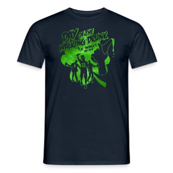 Day of the walking drunk - St Patricks day 2018 - Men's T-Shirt - navy - Front - AI Model Male 178 light (178cm)