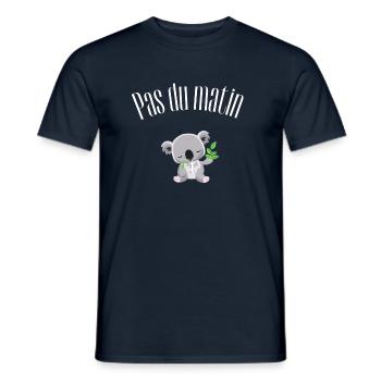 Pas du matin - T-shirt homme - marine - Devant - AI Model Male 178 light (178cm)