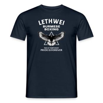 Lethwei Adler - T-shirt homme - marine - Devant - AI Model Male 178 light (178cm)