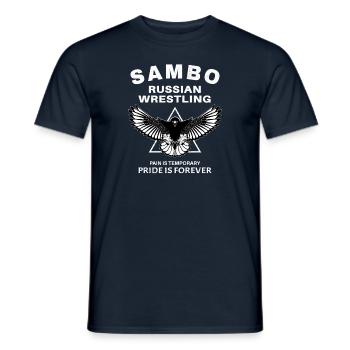 Sambo Daghestan Lutte - T-shirt homme - marine - Devant - AI Model Male 178 light (178cm)