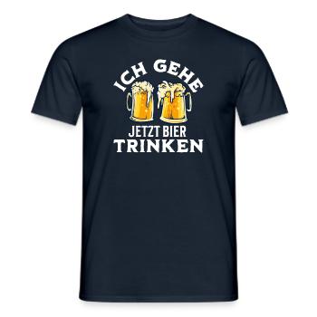 Bier trinken Saufen Party Urlaub Feiern Alkohol - Männer T-Shirt - Navy - Vorne - AI Model Male 178 light (178cm)
