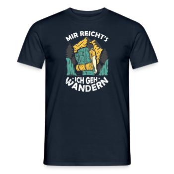 Mir reicht's ich geh wandern! Wander Funshirt cool - Männer T-Shirt - Navy - Vorne - AI Model Male 178 light (178cm)