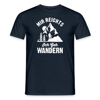 Mir reicht´s ich geh Wandern! Wander Funshirt - Männer T-Shirt - Navy - Vorne - AI Model Male 178 light (178cm)