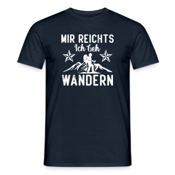 Mir reicht´s ich geh Wandern! Wander Funshirt - Männer T-Shirt - Navy - Vorne - AI Model Male 178 light (178cm)