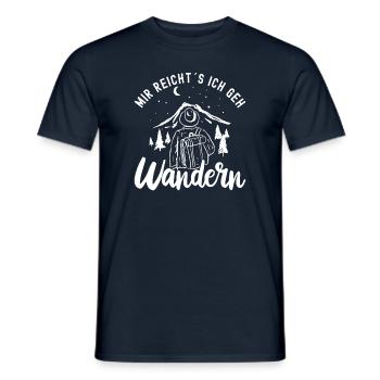 Mir reicht´s ich geh Wandern! Wander Funshirt - Männer T-Shirt - Navy - Vorne - AI Model Male 178 light (178cm)