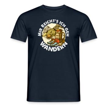 Mir reicht´s ich geh Wandern! Wander Funshirt - Männer T-Shirt - Navy - Vorne - AI Model Male 178 light (178cm)