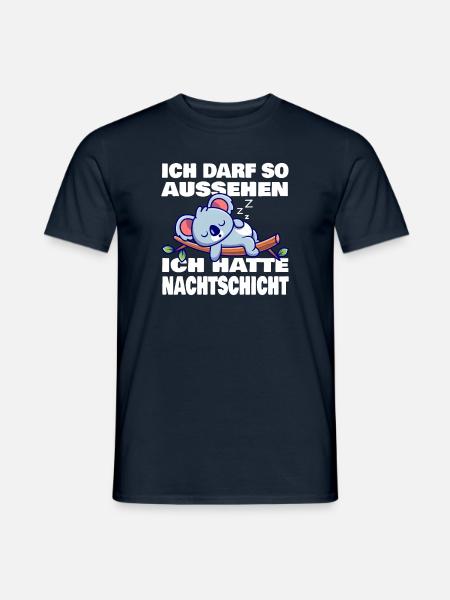Nachtschicht, Schichtdienst, Nachtdienst, Funshirt - Männer T-Shirt - Navy