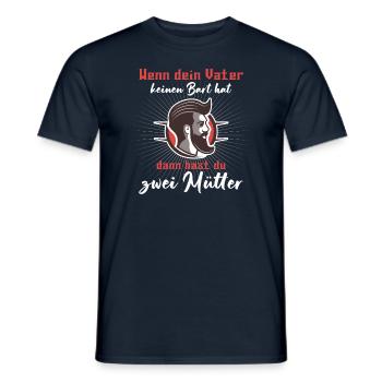 Bart Bartträger Vollbart Schnauzer Männer Geschenk - Männer T-Shirt - Navy - Vorne - AI Model Male 178 light (178cm)