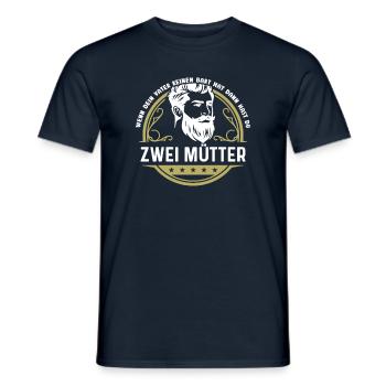 Bart Bartträger Vollbart Schnauzer Männer Geschenk - Männer T-Shirt - Navy - Vorne - AI Model Male 178 light (178cm)