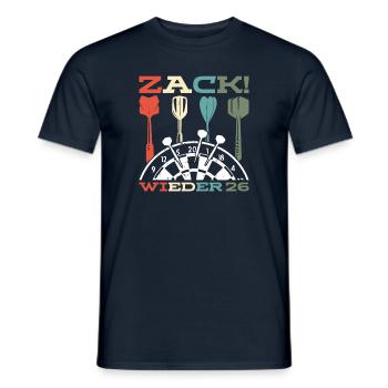 Zack wieder 26, Dartspieler Outfit, Geschenkidee - Männer T-Shirt - Navy - Vorne - AI Model Male 178 light (178cm)