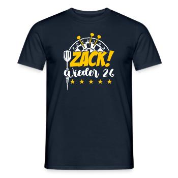 Zack wieder 26, Dartspieler Outfit, Geschenkidee - Männer T-Shirt - Navy - Vorne - AI Model Male 178 light (178cm)