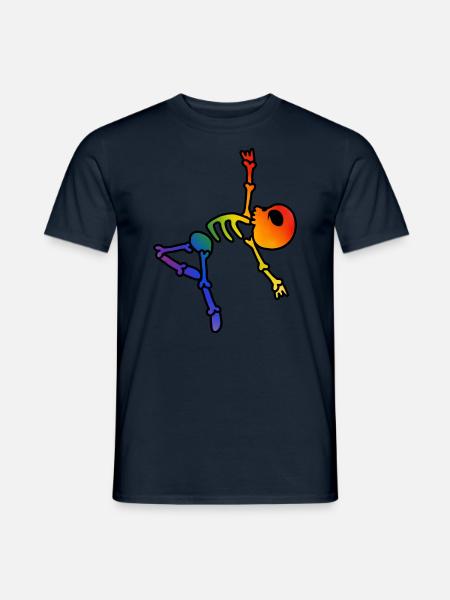 Tanzendes Skelette Regenbogen LGBT Pride Month - Männer T-Shirt - Navy