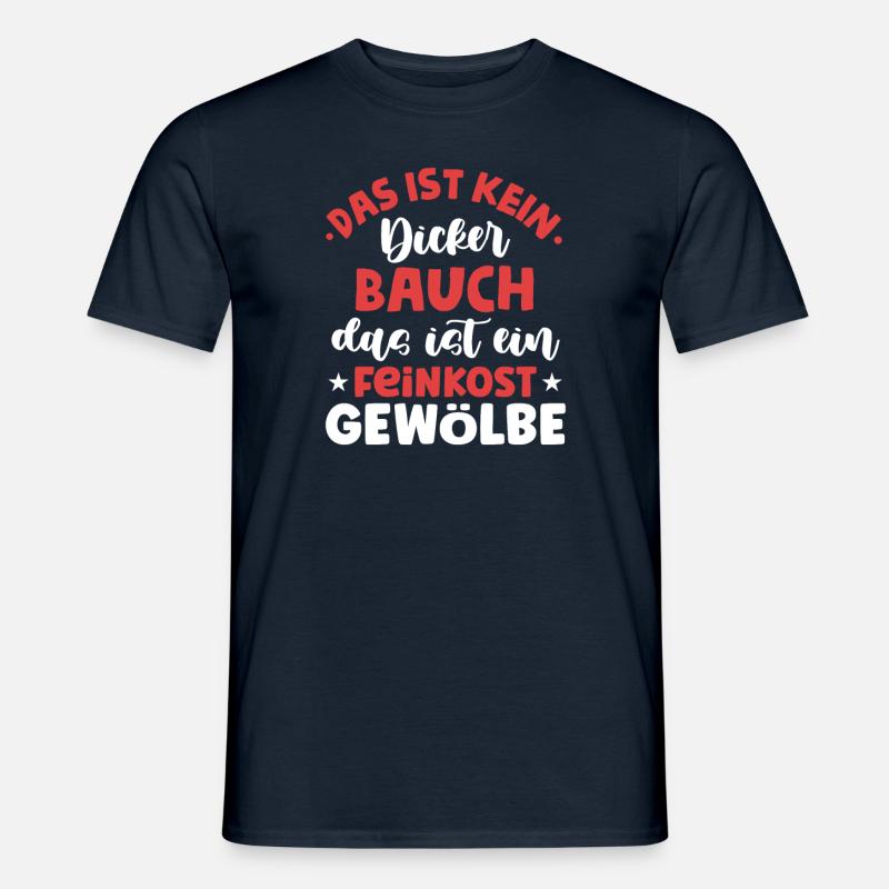 Dicker Bauch, Feinkostgewölbe, Feinschmecker, Fun - Männer T-Shirt - Navy