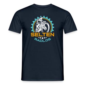 Coole Fahrrad und Mountainbike Geschenke MTB - Männer T-Shirt - Navy - Vorne - AI Model Male 178 light (178cm)