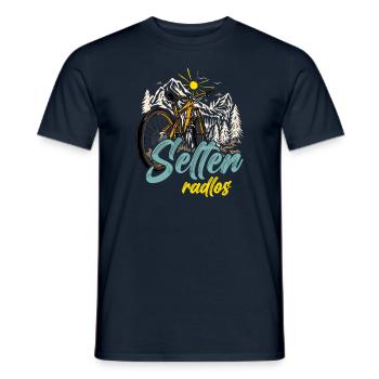 Coole Fahrrad und Mountainbike Geschenke MTB - Männer T-Shirt - Navy - Vorne - AI Model Male 178 light (178cm)
