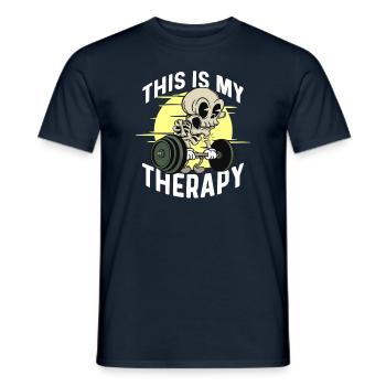 Entraînement, Fitness, Gym, Entraînement, Sports, Fun - T-shirt homme - marine - Devant - AI Model Male 178 light (178cm)