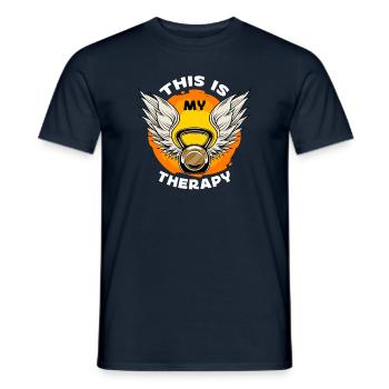 Workout Fitness Fitnessstudio Training Sport Spaß - Männer T-Shirt - Navy - Vorne - AI Model Male 178 light (178cm)