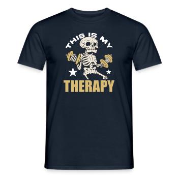 Entraînement, Fitness, Gym, Entraînement, Sports, Fun - T-shirt homme - marine - Devant - AI Model Male 178 light (178cm)