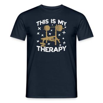 Entraînement, Fitness, Gym, Entraînement, Sports, Fun - T-shirt homme - marine - Devant - AI Model Male 178 light (178cm)