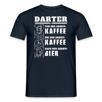 My daily routine as a darter - Men's T-Shirt - navy - Front - AI Model Male 178 light (178cm)