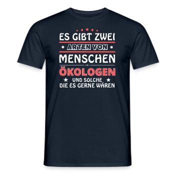 Ecologist gift - two types of... design - Men's T-Shirt - navy - Front - AI Model Male 178 light (178cm)
