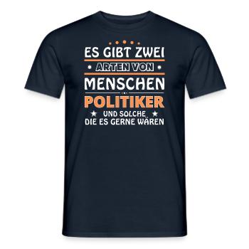 Politician Gift - Two Types of... Design - Men's T-Shirt - navy - Front - AI Model Male 178 light (178cm)