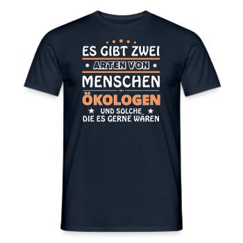 Ecologist Gift - Two Types of... Design - Men's T-Shirt - navy - Front - AI Model Male 178 light (178cm)