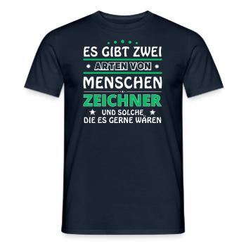 Draughtsman Gift - Two Types of... Design - Men's T-Shirt - navy - Front - AI Model Male 178 light (178cm)