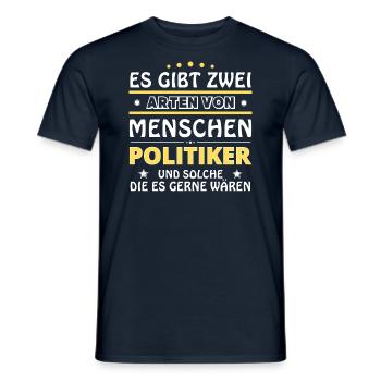 Politician Gift - Two Types of... Design - Men's T-Shirt - navy - Front - AI Model Male 178 light (178cm)