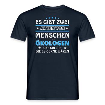 Cadeau écologiste - Deux types de... Concevoir - T-shirt homme - marine - Devant - AI Model Male 178 light (178cm)