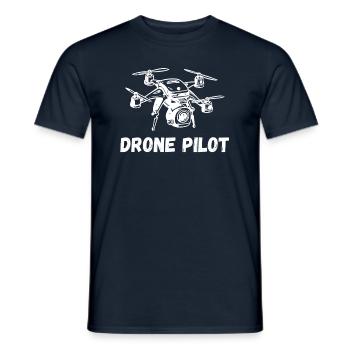 Drohne Pilot Drone - Men's T-Shirt - navy - Front - AI Model Male 178 light (178cm)