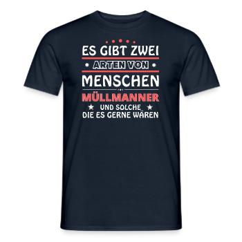 Cadeau Garbage Men - Deux Types de... Concevoir - T-shirt homme - marine - Devant - AI Model Male 178 light (178cm)