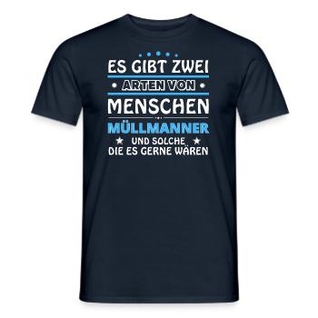 Cadeau Garbage Men - Deux Types de... Concevoir - T-shirt homme - marine - Devant - AI Model Male 178 light (178cm)