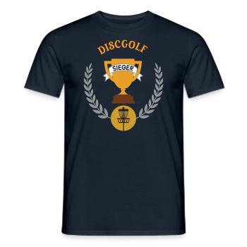 Discgolf Sieger Gewinner Turnier Meisterschaft - Männer T-Shirt - Navy - Vorne - AI Model Male 178 light (178cm)