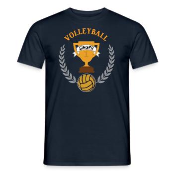 Volleyball Sieger Gewinner Turnier Meisterschaft - Männer T-Shirt - Navy - Vorne - AI Model Male 178 light (178cm)