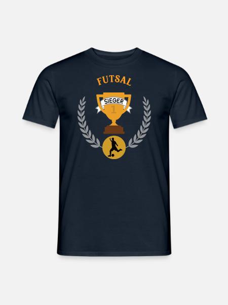 Futsal Sieger Gewinner Turnier Meisterschaft - Männer T-Shirt - Navy