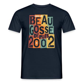 anniversaire 20 ans beau gosse - T-shirt homme - marine - Devant - AI Model Male 178 light (178cm)