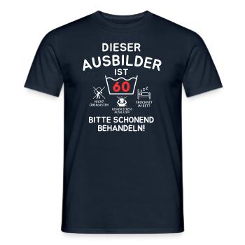Dieser Ausbilder ist 60. Schonend behandeln - Männer T-Shirt - Navy - Vorne - AI Model Male 178 light (178cm)