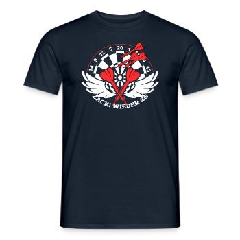 Zack wieder 26, Dartspieler Outfit, Geschenkidee - Männer T-Shirt - Navy - Vorne - AI Model Male 178 light (178cm)