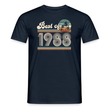 1988 Jahrgang Vintage Retro Geburtstag - Männer T-Shirt - Navy - Vorne - AI Model Male 178 light (178cm)