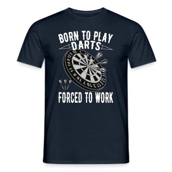 Born to play darts - Men's T-Shirt - navy - Front - AI Model Male 178 light (178cm)